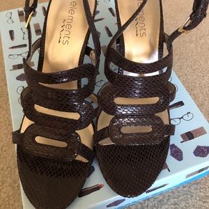 Elements by Nina Women's Brown Slingback Sandals